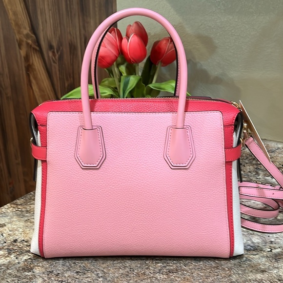 Michael Kors NWT Mercer Medium Color-Block Belted Satchel - Picture 6 of 9